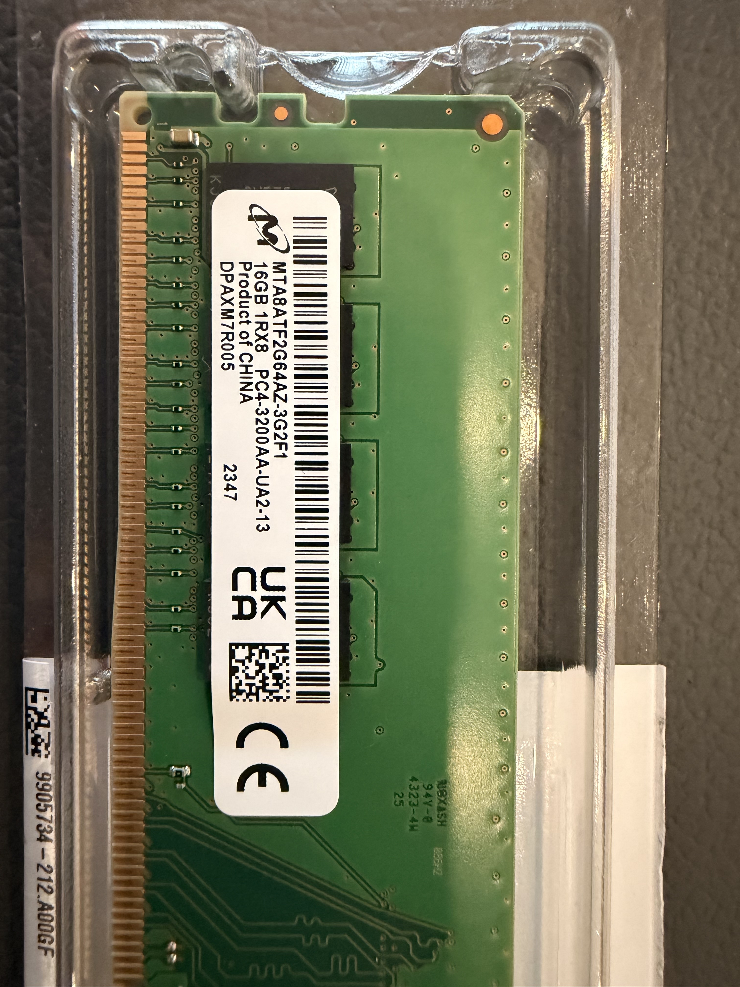 Micron 16GB DDR4 3200MHz Masaüstü PC RAM - MTA8ATF2G64AZ-3G2