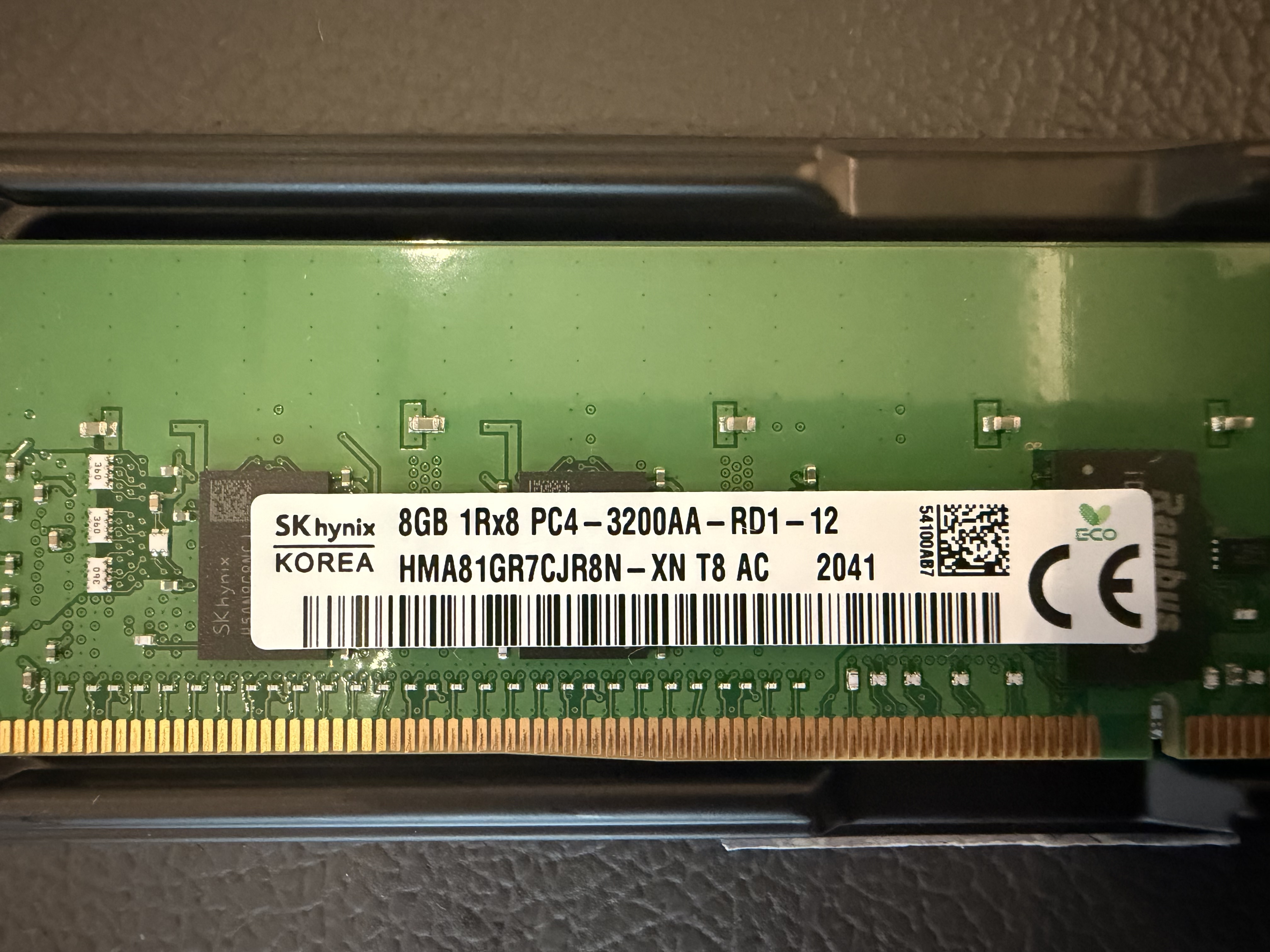SK Hynix 8GB 1Rx8 DDR4 3200MHz ECC RDIMM Sunucu (Server) RAM