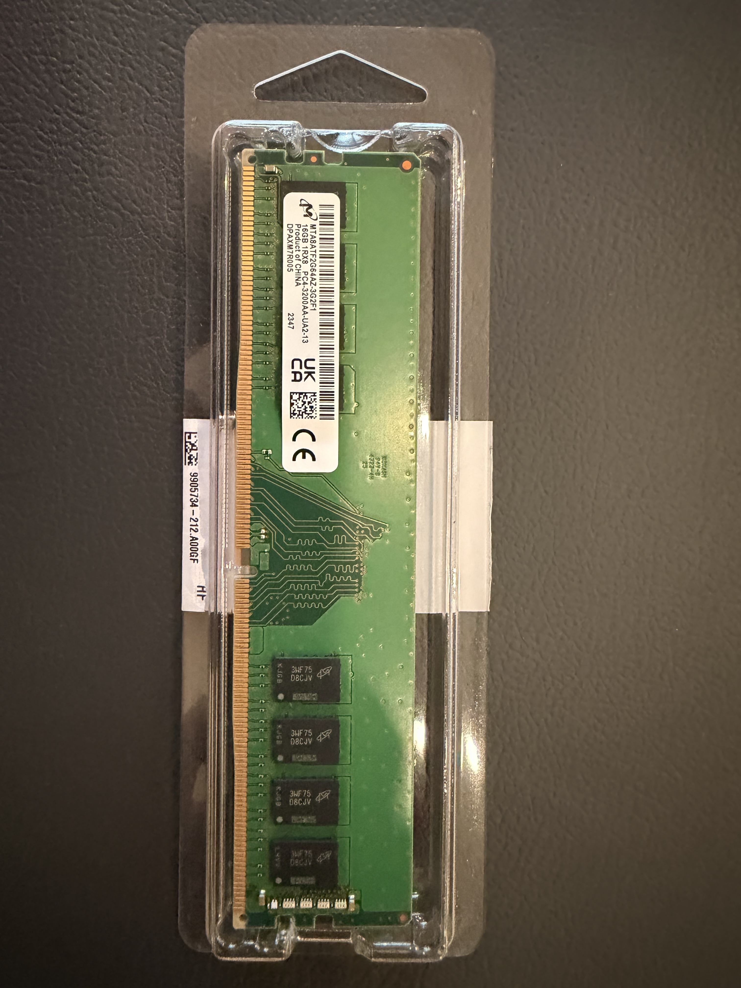 Micron 16GB DDR4 3200MHz Masaüstü PC RAM - MTA8ATF2G64AZ-3G2